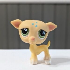 Littlest Pet Shop Cream and Blue Puppy Figure